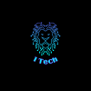 Blue Minimal Lion Technology Free Logo.png